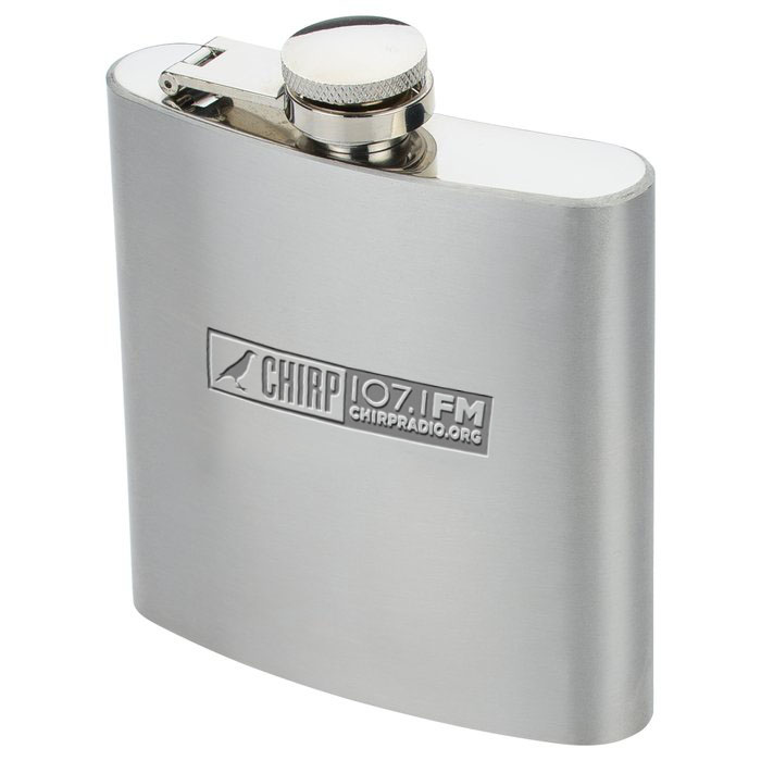 CHIRP-branded flask